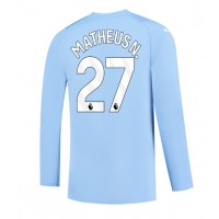 Fotballdrakt Herre Manchester City Matheus Nunes #27 Hjemmedrakt 2023-24 Langermet